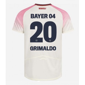 Bayer Leverkusen Alejandro Grimaldo #20 Jalkapallovaatteet Vieraspaita 2025-26 Lyhythihainen